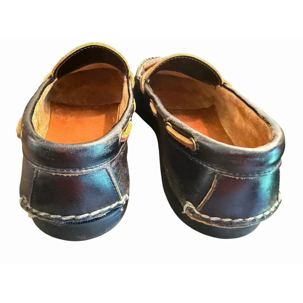Rancourt Co Gilman Camp Moc 10.5 EE Black Leather Shoes Boat Made In USA Maine